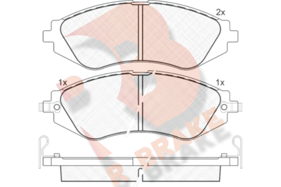 RB1263 R BRAKE Комплект тормозных колодок, дисковый тормоз