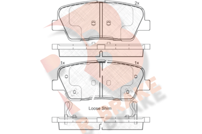 RB1954 R BRAKE Комплект тормозных колодок, дисковый тормоз