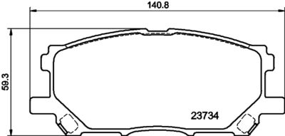 8DB355027901 HELLA PAGID Комплект тормозных колодок, дисковый тормоз