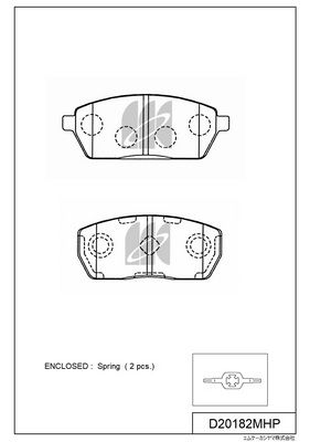 D9017P MK Kashiyama Комплект тормозных колодок, дисковый тормоз