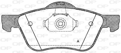 BPA084400 OPEN PARTS Комплект тормозных колодок, дисковый тормоз