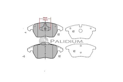 P11005 ASHUKI by Palidium Комплект тормозных колодок, дисковый тормоз