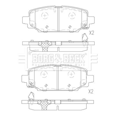 BBP2869 BORG & BECK Комплект тормозных колодок, дисковый тормоз