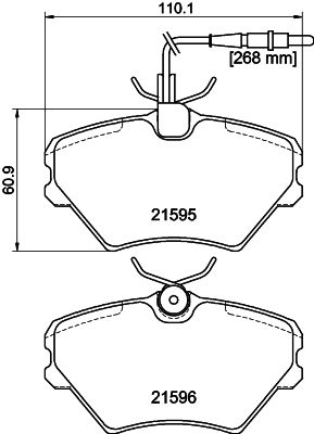 MDB1663 MINTEX Комплект тормозных колодок, дисковый тормоз