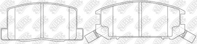 PN1276 NiBK Комплект тормозных колодок, дисковый тормоз