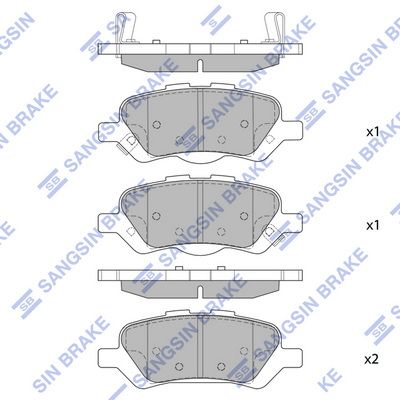 SP1459 Hi-Q Комплект тормозных колодок, дисковый тормоз