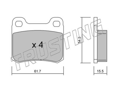 0941 TRUSTING Комплект тормозных колодок, дисковый тормоз
