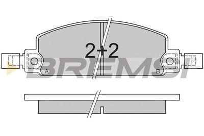 BP2413 BREMSI Комплект тормозных колодок, дисковый тормоз