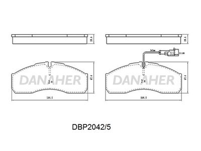 DBP20425 DANAHER Комплект тормозных колодок, дисковый тормоз