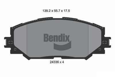 BPD1517 BENDIX Braking Комплект тормозных колодок, дисковый тормоз