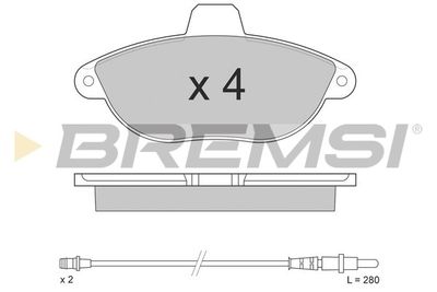 BP2678 BREMSI Комплект тормозных колодок, дисковый тормоз