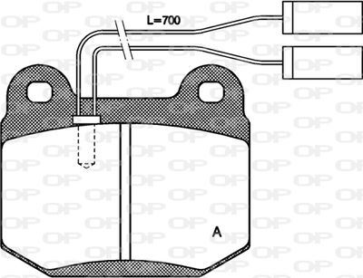 BPA001401 OPEN PARTS Комплект тормозных колодок, дисковый тормоз