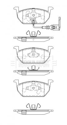 BBP2511 BORG & BECK Комплект тормозных колодок, дисковый тормоз