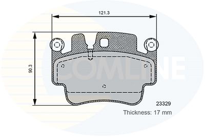 CBP06131 COMLINE Комплект тормозных колодок, дисковый тормоз