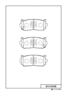 D11151M MK Kashiyama Комплект тормозных колодок, дисковый тормоз