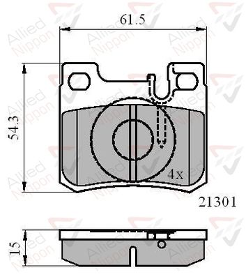 ADB01067 COMLINE Комплект тормозных колодок, дисковый тормоз