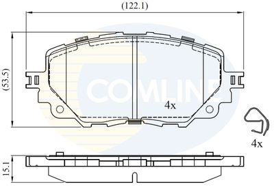 CBP32447 COMLINE Комплект тормозных колодок, дисковый тормоз