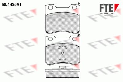 9010218 FTE Комплект тормозных колодок, дисковый тормоз