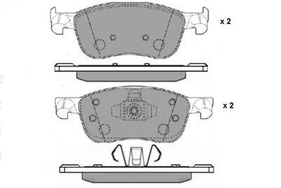 121708 E.T.F. Комплект тормозных колодок, дисковый тормоз