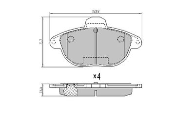 FBP1055 FREMAX Комплект тормозных колодок, дисковый тормоз