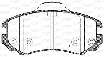 BPA095302 OPEN PARTS Комплект тормозных колодок, дисковый тормоз