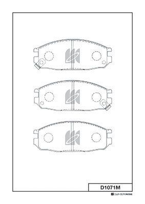 D1071M MK Kashiyama Комплект тормозных колодок, дисковый тормоз