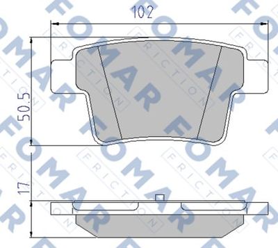 FO928581 FOMAR Friction Комплект тормозных колодок, дисковый тормоз