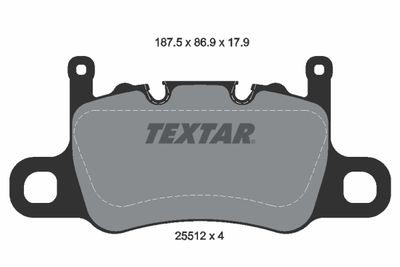 2551203 TEXTAR Комплект тормозных колодок, дисковый тормоз