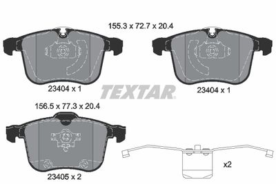 2340404 TEXTAR Комплект тормозных колодок, дисковый тормоз