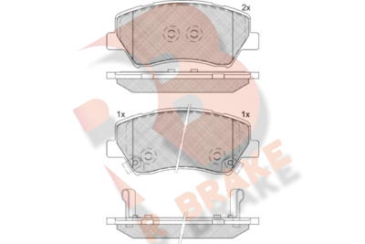 RB2237 R BRAKE Комплект тормозных колодок, дисковый тормоз