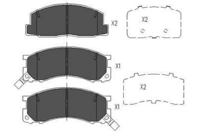 KBP9040 KAVO PARTS Комплект тормозных колодок, дисковый тормоз