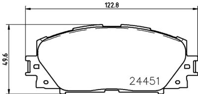 8DB355028551 HELLA PAGID Комплект тормозных колодок, дисковый тормоз