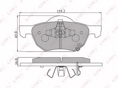 BD3413 LYNXauto Комплект тормозных колодок, дисковый тормоз