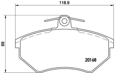 P85015 BREMBO Комплект тормозных колодок, дисковый тормоз