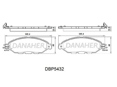 DBP5432 DANAHER Комплект тормозных колодок, дисковый тормоз