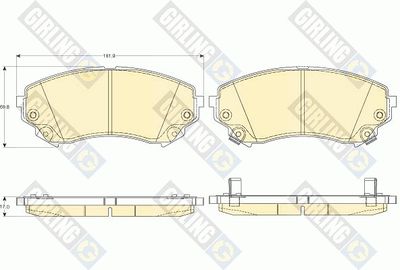 6144566 GIRLING Комплект тормозных колодок, дисковый тормоз