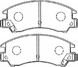 F1N008 AISIN Комплект тормозных колодок, дисковый тормоз