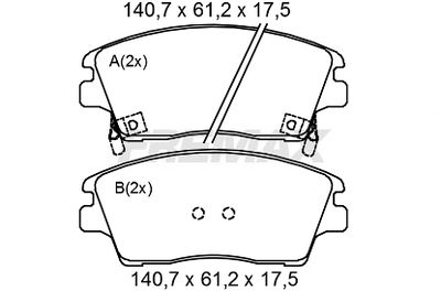FBP2614 FREMAX Комплект тормозных колодок, дисковый тормоз