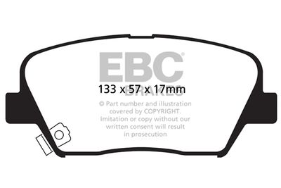 DP1863 EBC Brakes Комплект тормозных колодок, дисковый тормоз
