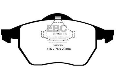 DP1324 EBC Brakes Комплект тормозных колодок, дисковый тормоз