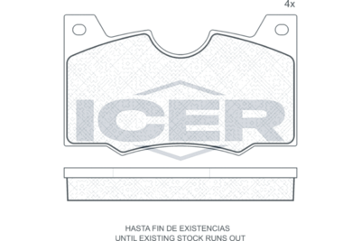 180507 ICER Комплект тормозных колодок, дисковый тормоз