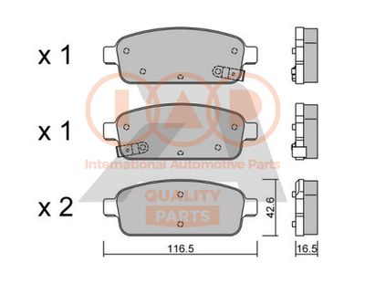 70420102P IAP QUALITY PARTS Комплект тормозных колодок, дисковый тормоз