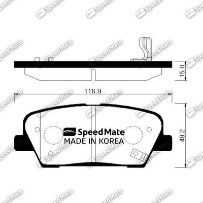 SMBPH045 SpeedMate Комплект тормозных колодок, дисковый тормоз