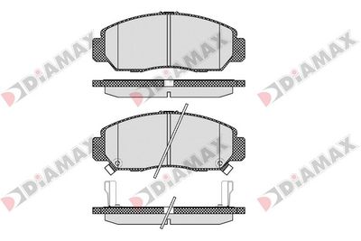 N09312 DIAMAX Комплект тормозных колодок, дисковый тормоз