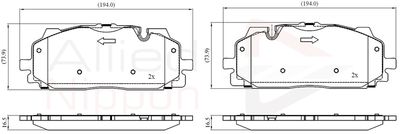 ADB02443 COMLINE Комплект тормозных колодок, дисковый тормоз