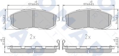 FO809781 FOMAR Friction Комплект тормозных колодок, дисковый тормоз