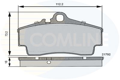 CBP06130 COMLINE Комплект тормозных колодок, дисковый тормоз