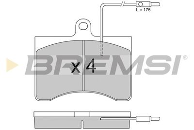 BP2094 BREMSI Комплект тормозных колодок, дисковый тормоз