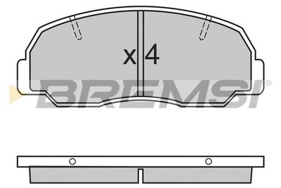 BP2297 BREMSI Комплект тормозных колодок, дисковый тормоз