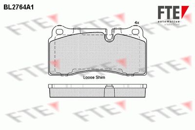 BL2764A1 FTE Комплект тормозных колодок, дисковый тормоз